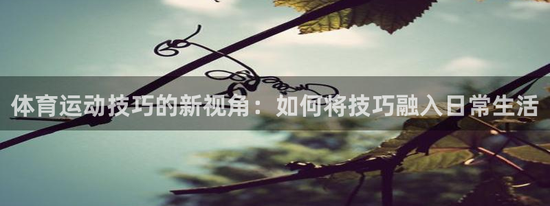 意昂5Kgame3注册：体育运动技巧的新视角：如何将技巧融入日常生活