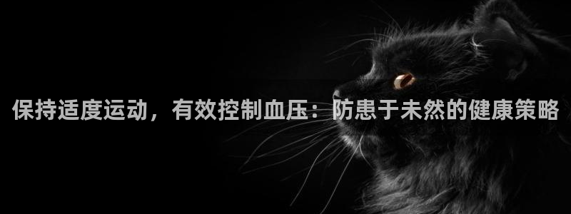 意昂5Kgame3：保持适度运动，有效控制血压：防患于未然的健康策略