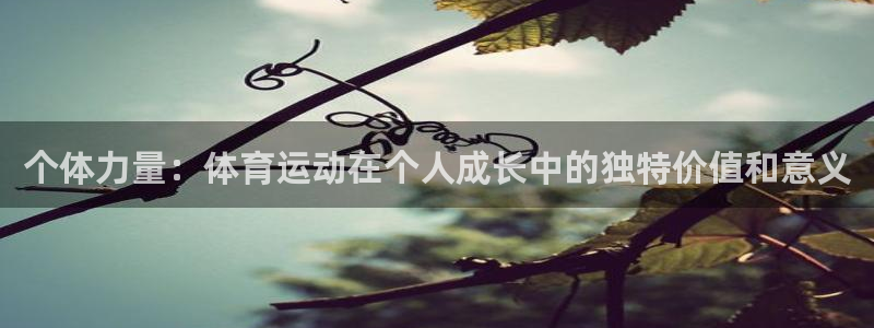 意昂5Kgame5招商：个体力量：体育运动在个人成长中的独特价值和意义
